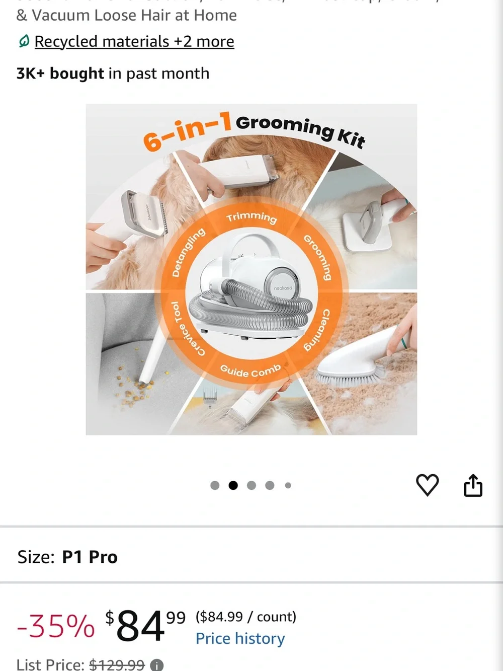 Neakasa P1 Pro Dog Grooming Vacuum